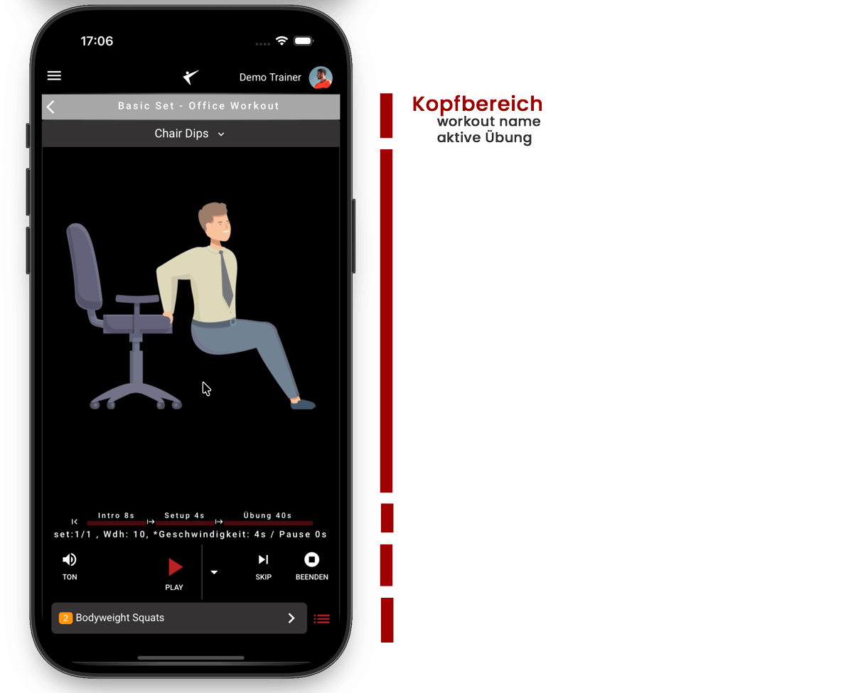 Workout Player Aufbau Anleitung