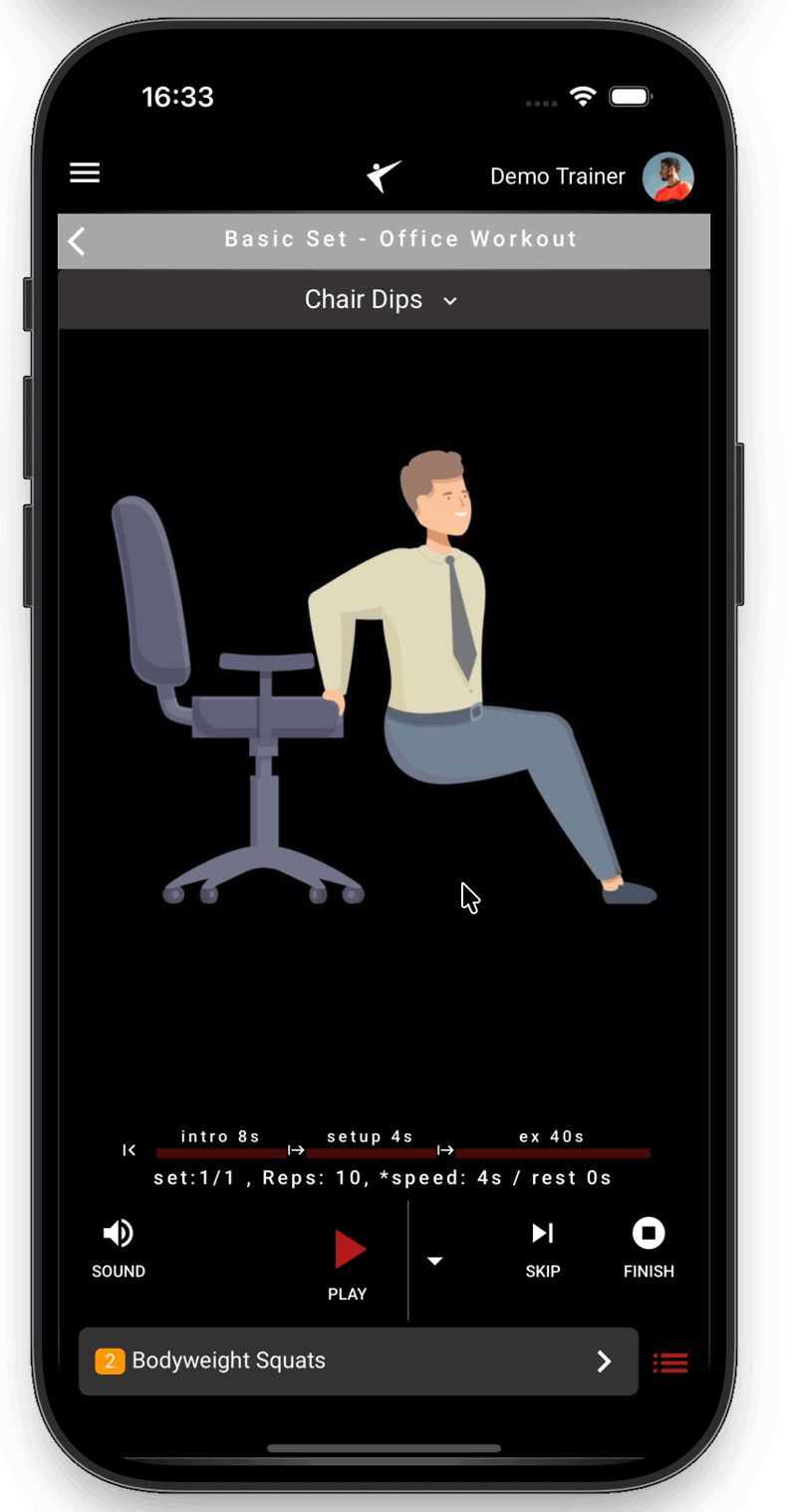Workout Player Areas Guide