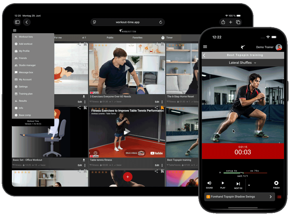 Workout Time App Features