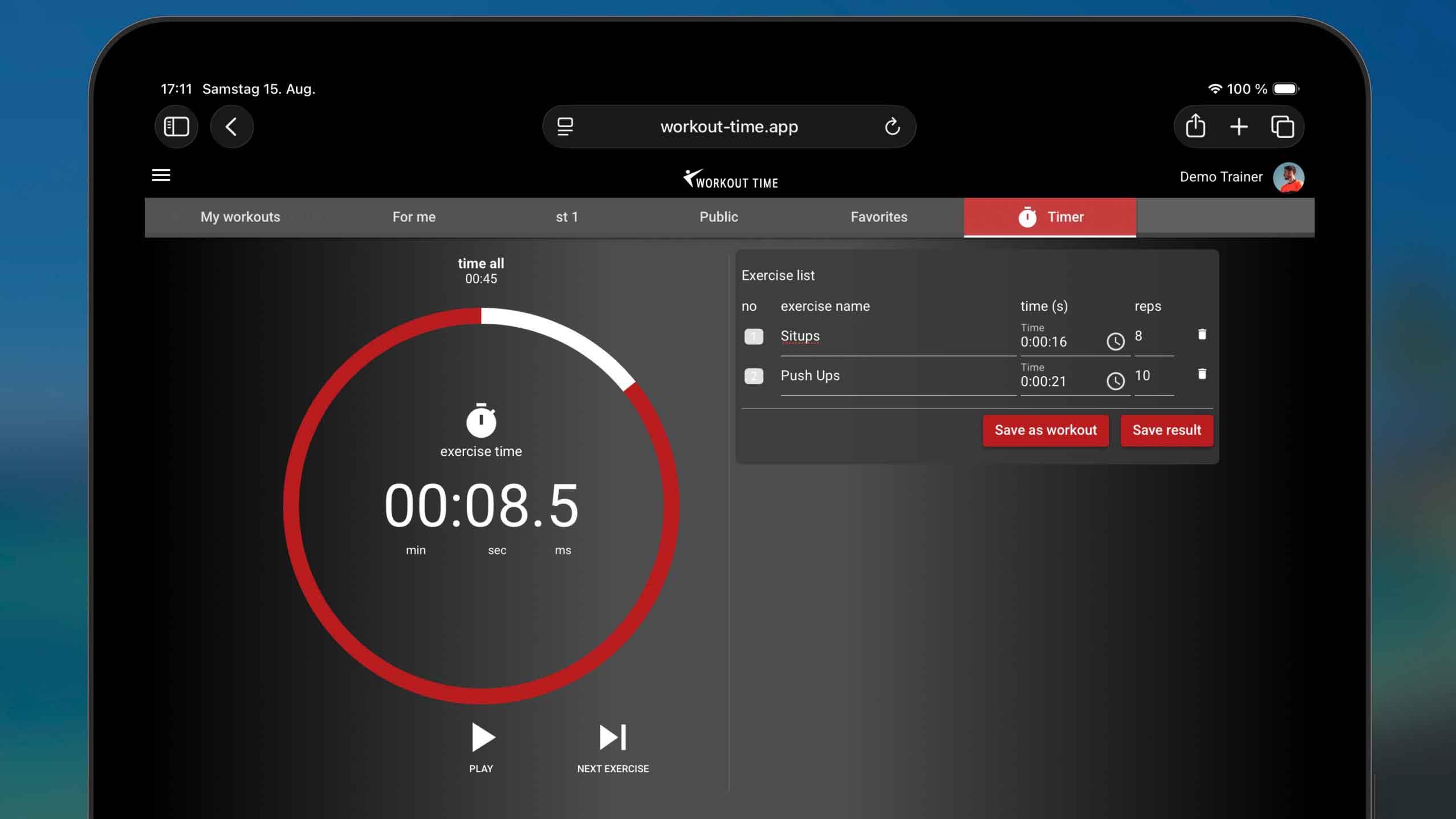 Create Your First Workout in Seconds Using the Live Timer
