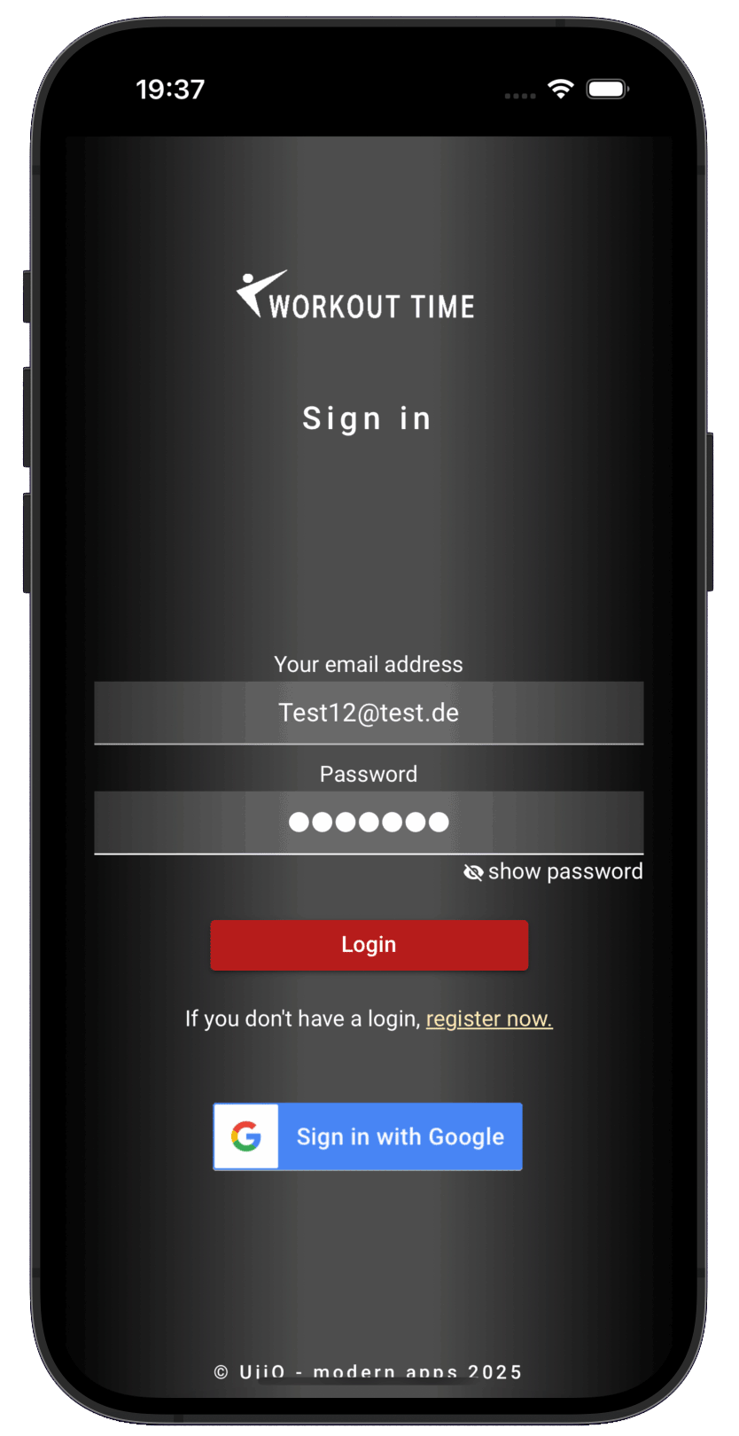 Registration Screen